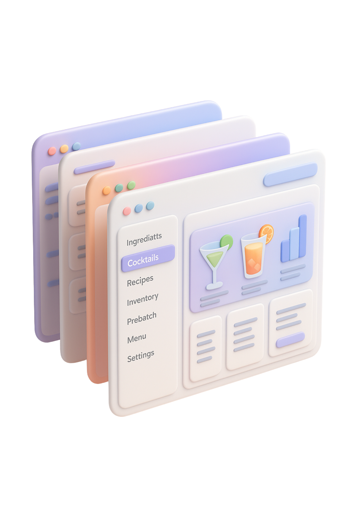 Drift application interface showing cocktail management features
